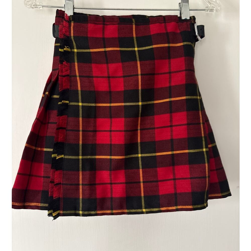 The Kilt Red Tartan Kilt for Youth - Ages 9 to 10 Wrap Around - See Measurements